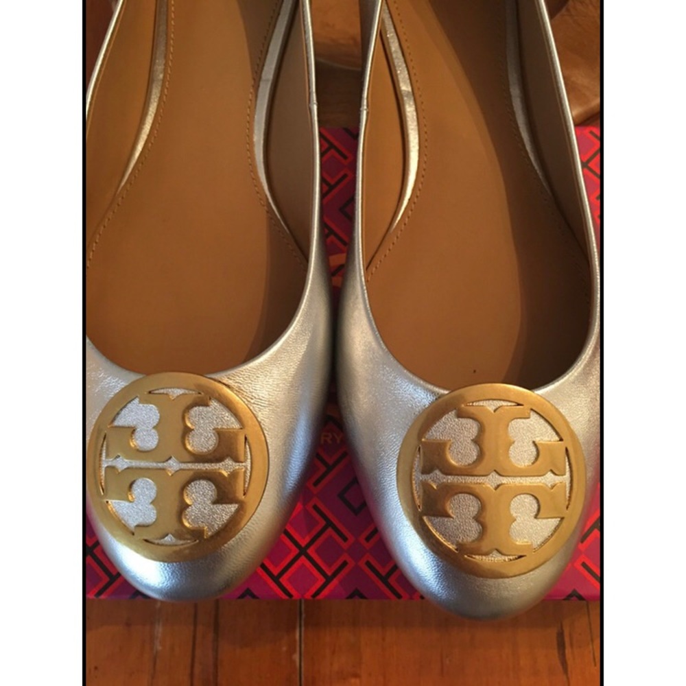 TORY BURCH BENTON METALLIC BALLET FLAT